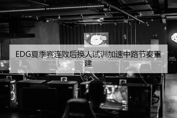 EDG夏季赛连败后换人试训加速中路节奏重建